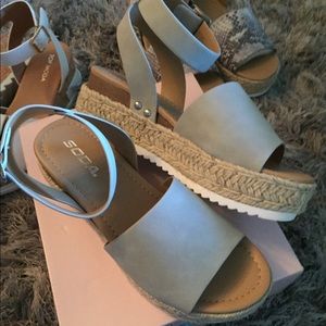 🔥Gray sandals💕